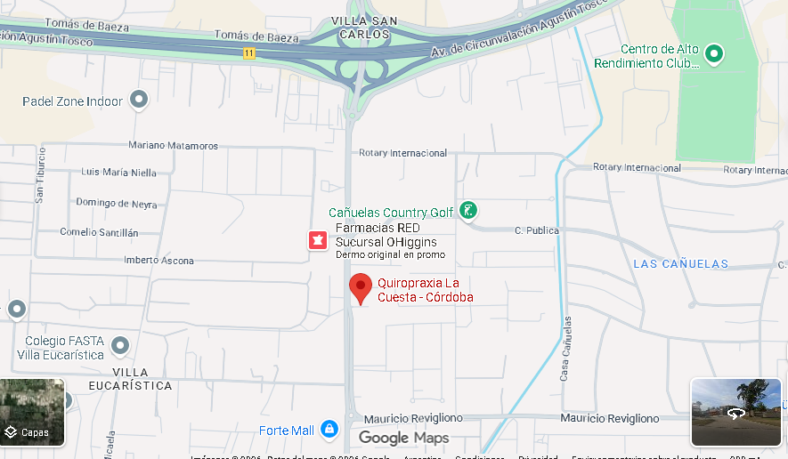 Ubicación de Quiropraxia La Cuesta en Córdoba Capital — Bernardo O'Higgins 5591